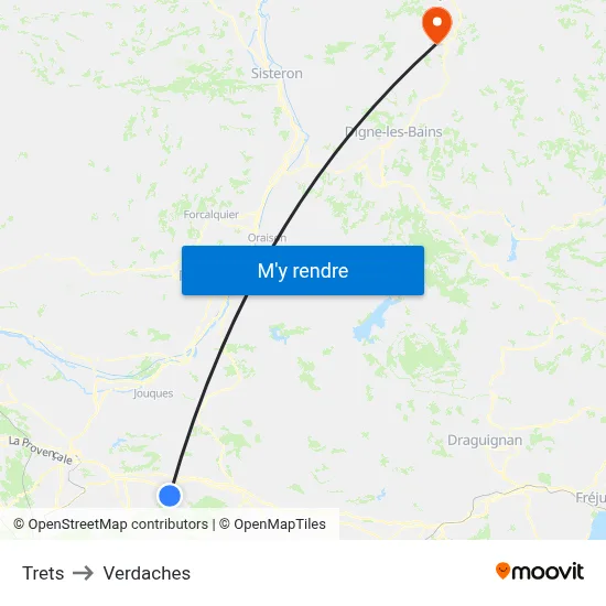 Trets to Verdaches map