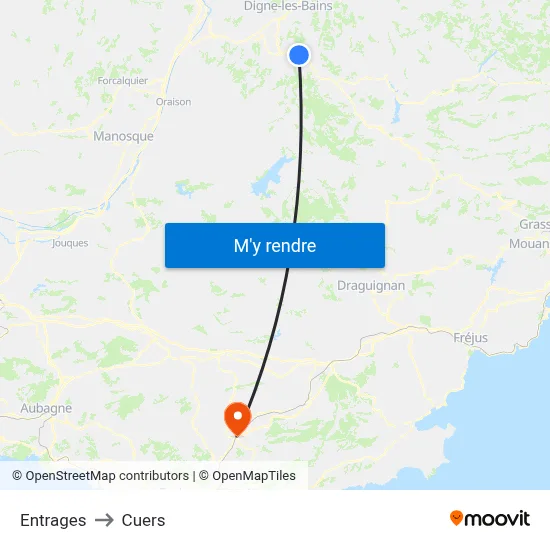 Entrages to Cuers map