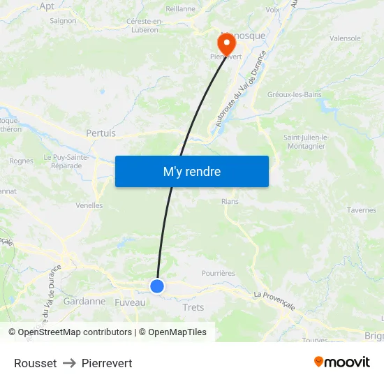 Rousset to Pierrevert map