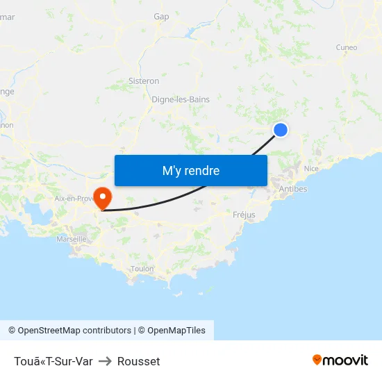Touã«T-Sur-Var to Rousset map