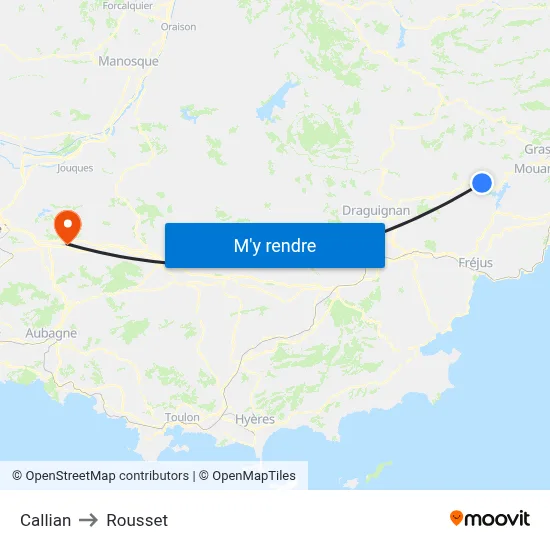 Callian to Rousset map