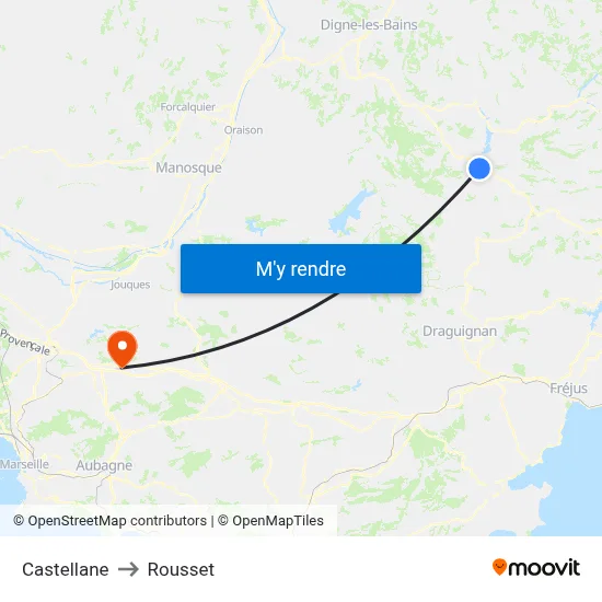 Castellane to Rousset map