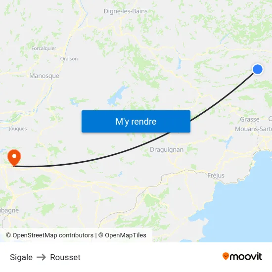 Sigale to Rousset map