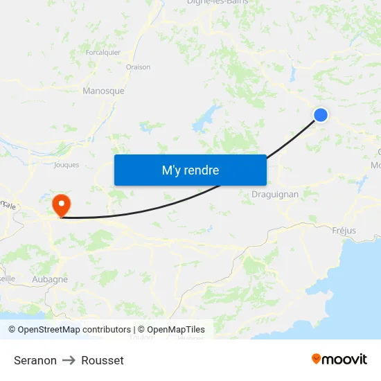 Seranon to Rousset map