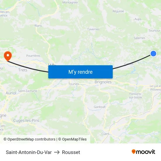 Saint-Antonin-Du-Var to Rousset map