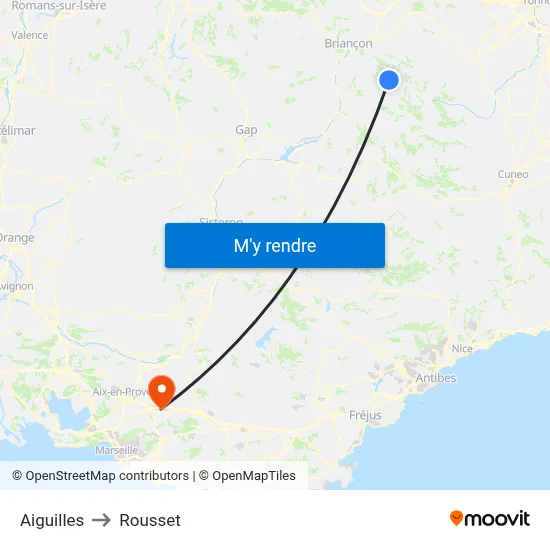 Aiguilles to Rousset map