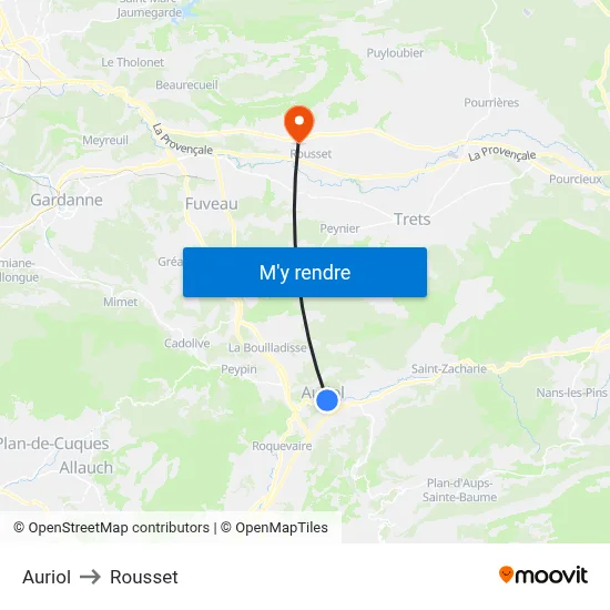 Auriol to Rousset map