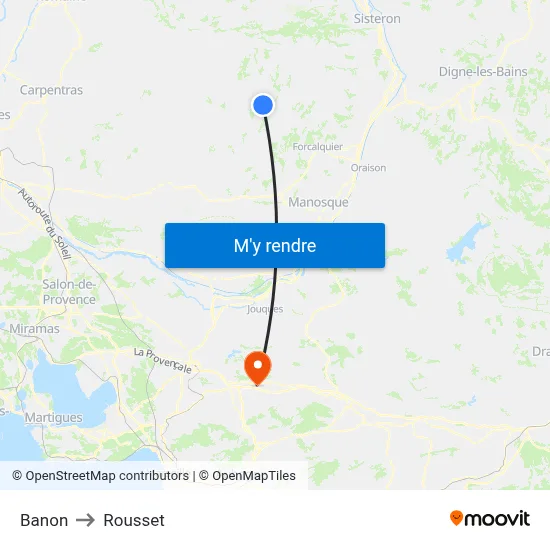 Banon to Rousset map