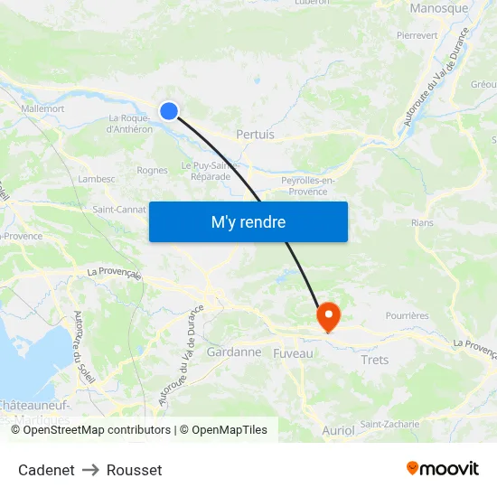 Cadenet to Rousset map