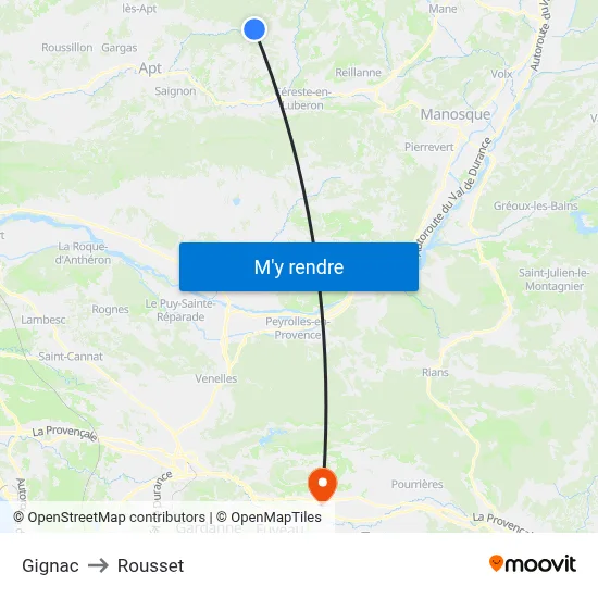 Gignac to Rousset map