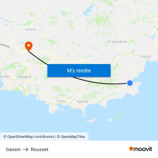 Gassin to Rousset map
