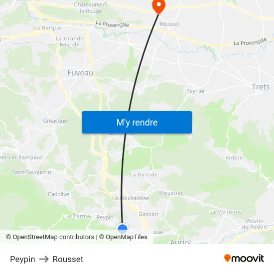 Peypin to Rousset map