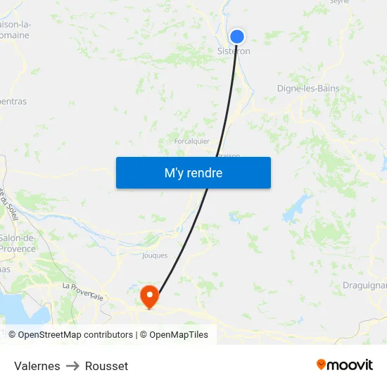 Valernes to Rousset map