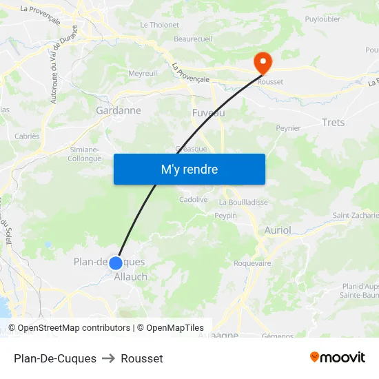 Plan-De-Cuques to Rousset map