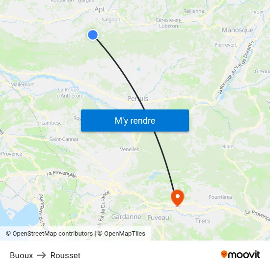 Buoux to Rousset map