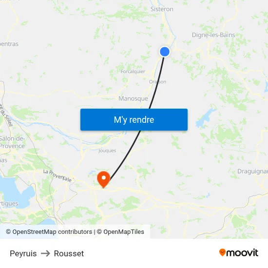 Peyruis to Rousset map