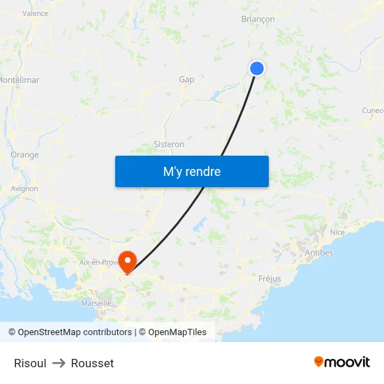 Risoul to Rousset map