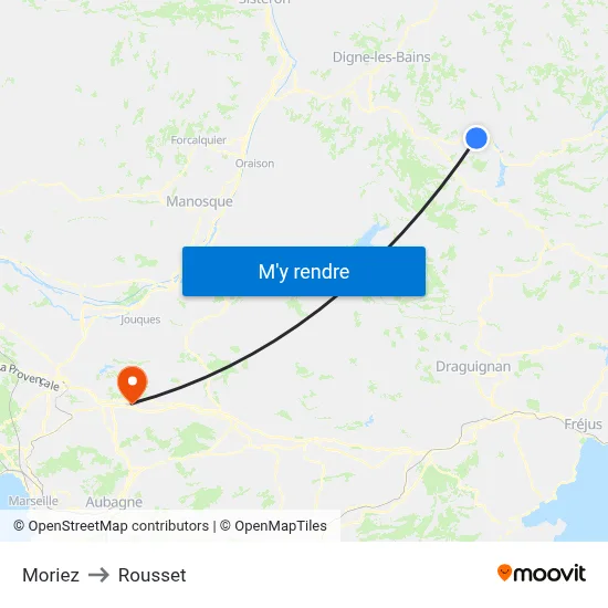 Moriez to Rousset map