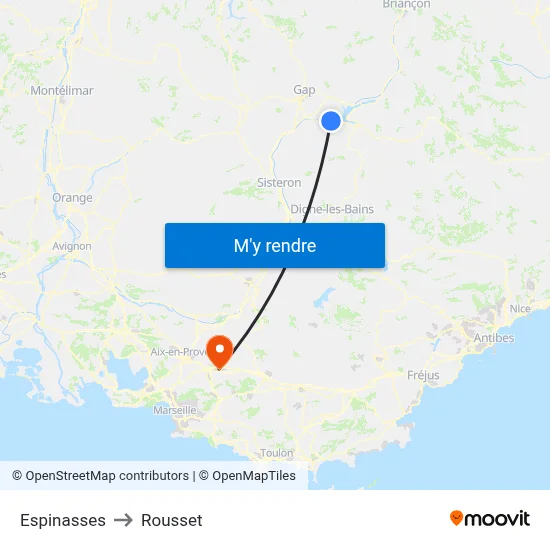 Espinasses to Rousset map