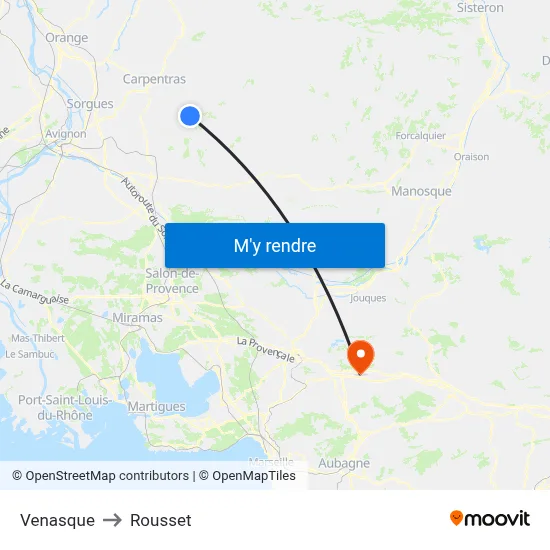 Venasque to Rousset map