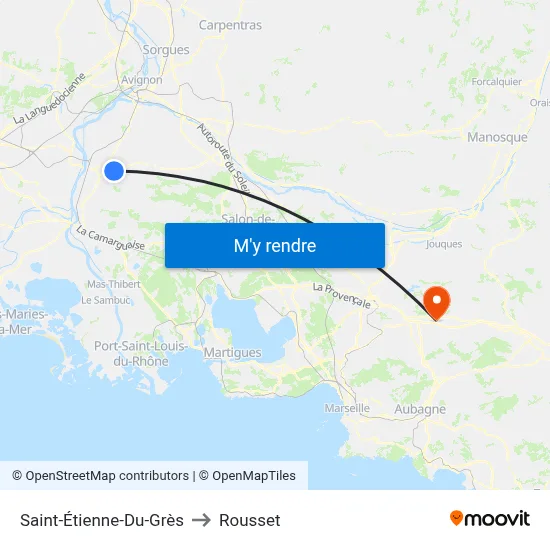 Saint-Étienne-Du-Grès to Rousset map