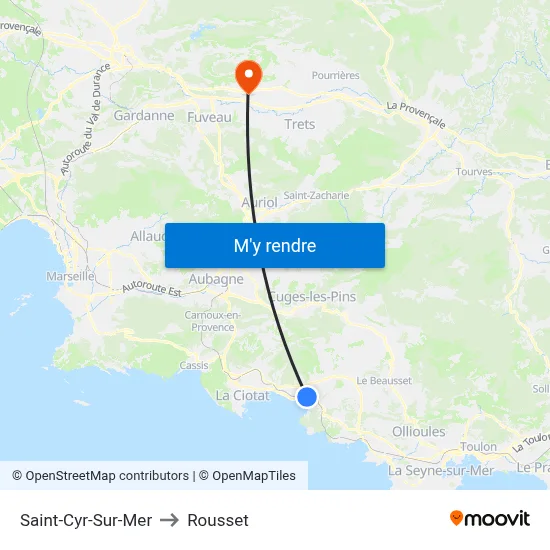 Saint-Cyr-Sur-Mer to Rousset map