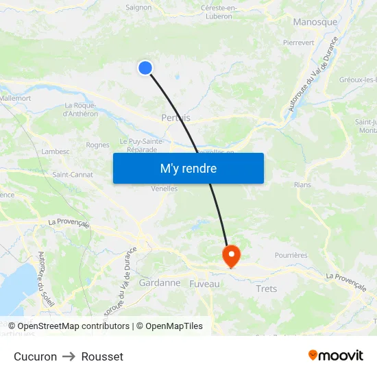 Cucuron to Rousset map