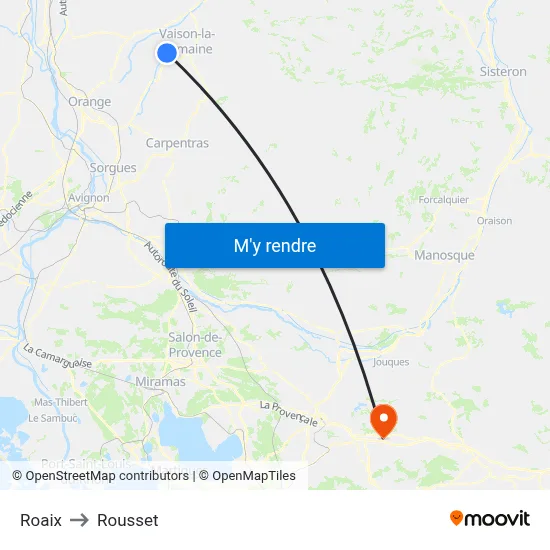 Roaix to Rousset map