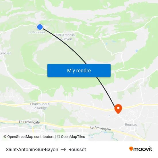 Saint-Antonin-Sur-Bayon to Rousset map