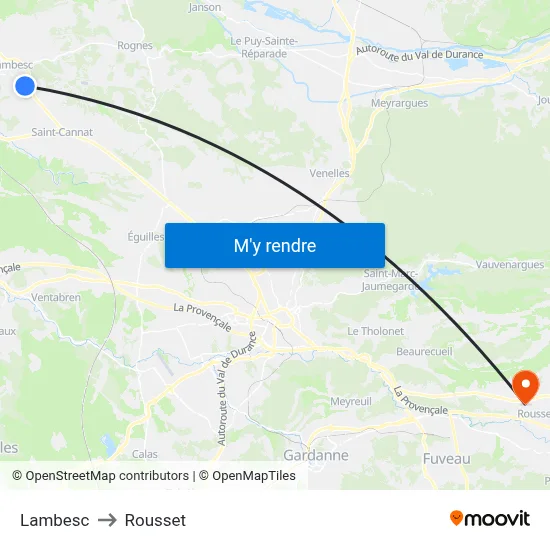 Lambesc to Rousset map