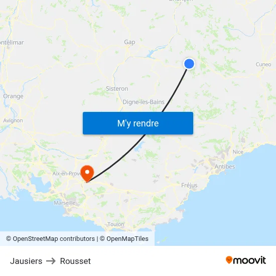 Jausiers to Rousset map
