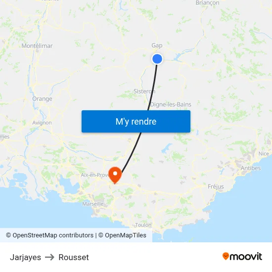 Jarjayes to Rousset map