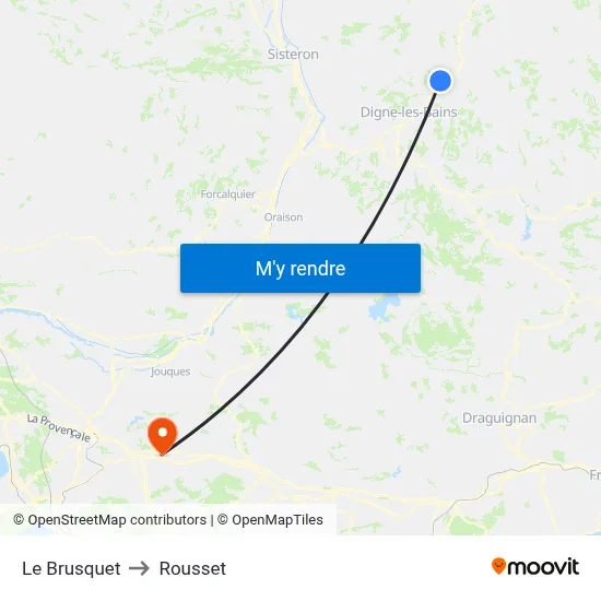 Le Brusquet to Rousset map