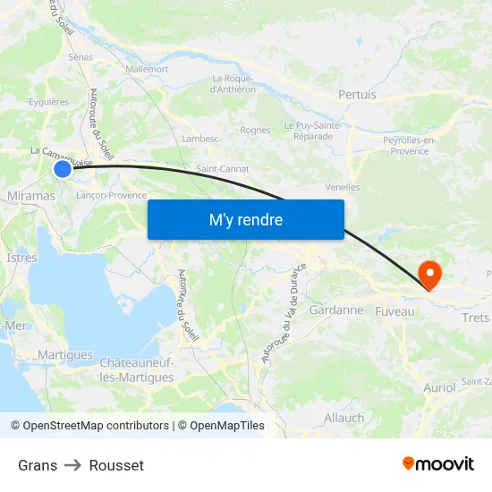 Grans to Rousset map