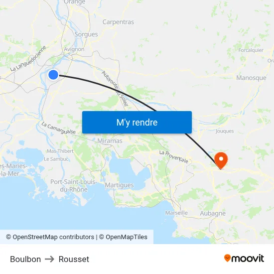 Boulbon to Rousset map