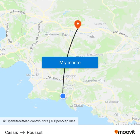 Cassis to Rousset map