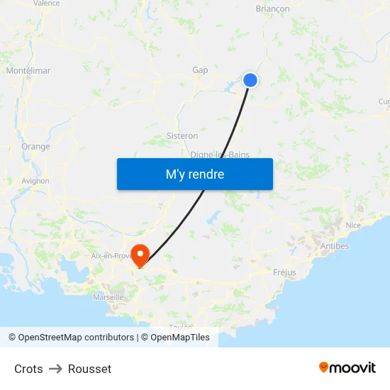 Crots to Rousset map
