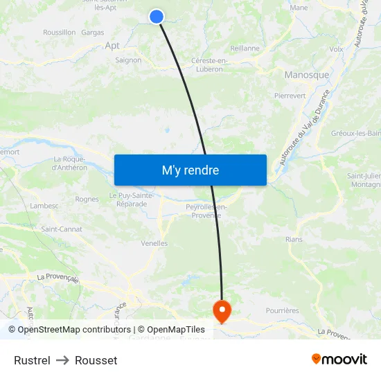 Rustrel to Rousset map