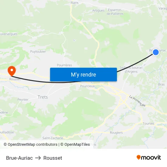Brue-Auriac to Rousset map