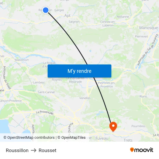 Roussillon to Rousset map