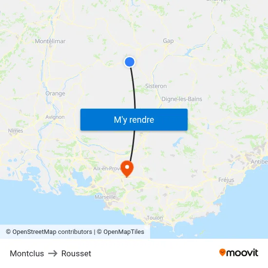 Montclus to Rousset map