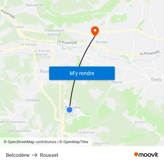Belcodène to Rousset map