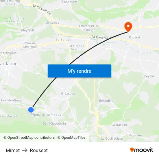 Mimet to Rousset map