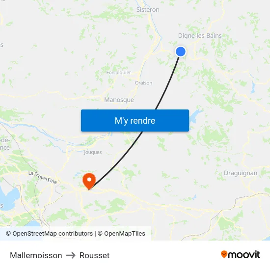 Mallemoisson to Rousset map