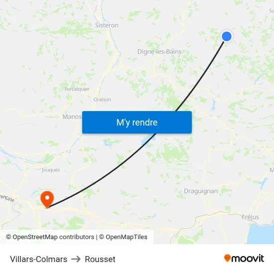 Villars-Colmars to Rousset map