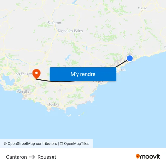 Cantaron to Rousset map
