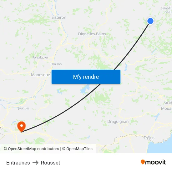 Entraunes to Rousset map
