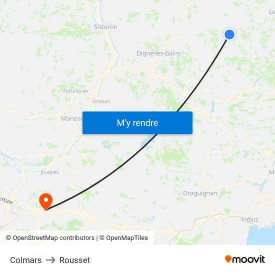Colmars to Rousset map