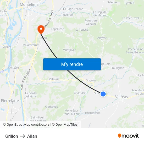 Grillon to Allan map