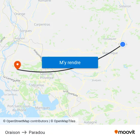 Oraison to Paradou map